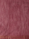 Indiehaat | Hand Dyed Kota Silk Zari Striped Saree Brown