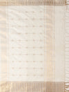 Indiehaat | Hand Dyed Kota Silk Jacquard Saree Off White