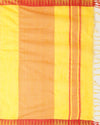 Indiehaat | Kota Silk Hand Dyed Temple Border Saree Yellow