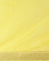 Indiehaat | Kota Banarasi Silk Hand Dyed Saree Yellow