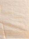 Indiehaat | Hand Dyed Kota Banarasi Silk Saree Beige