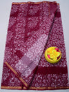 Indiehaat|Kota Doria Handloom Batik Saree Maroon