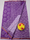 Indiehaat|Kota Doria Handloom Batik Saree Purple