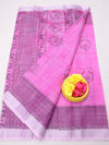 Indiehaat | Kota Doria Blockprint Saree Purple
