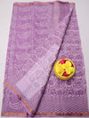 Indiehaat | Kota Doria Blockprint Saree Purple