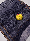 Indiehaat | Kota Doria Blockprint Saree Black