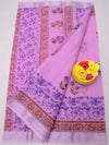 Indiehaat | Kota Doria Blockprint Saree Purple
