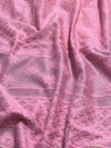 Indiehaat | Chikankari Pure Chanderi Silk Saree Pink