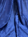 Indiehaat | Chikankari Pure Chanderi Silk Saree Blue