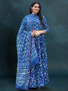 Indiehaat | Blockprinted Cotton Lehanga Choli Blue