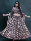 Indiehaat | Blockprinted Cotton Lehanga Choli Black