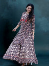 Indiehaat | Blockprint Cotton Long Kurta & Skirt Black
