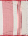 Shakti Kora Silk Red & White Durga Embroidery Saree