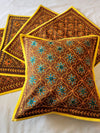 Indiehaat | Pure Cotton Multicolor Embroidered Cushion Cover