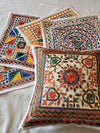 Indiehaat | Pure Cotton Multicolor Embroidered Cushion Cover
