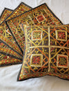 Indiehaat | Pure Cotton Multicolor Embroidered Cushion Cover