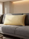 Indiehaat | Pure Cotton Jaquard Pillow Cover Yellow