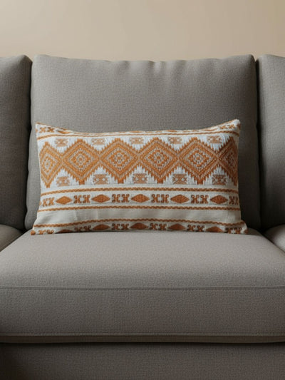 Indiehaat | Pure Cotton Jaquard Pillow Cover Beige