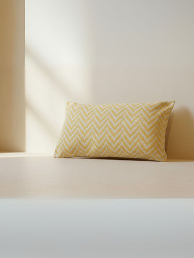 Indiehaat | Pure Cotton Jaquard Pillow Cover Yellow