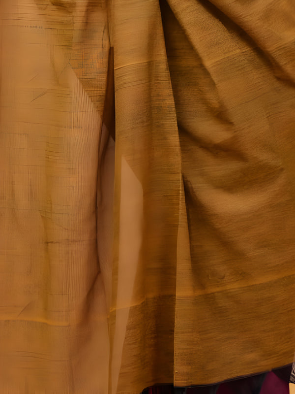 Indiehaat | Hand Dyed Khadi Cotton Saree Red