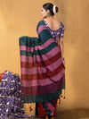 Indiehaat | Hand Dyed Khadi Cotton Saree Multicolor
