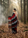 Indiehaat | Hand Dyed Khadi Cotton Saree Multicolor