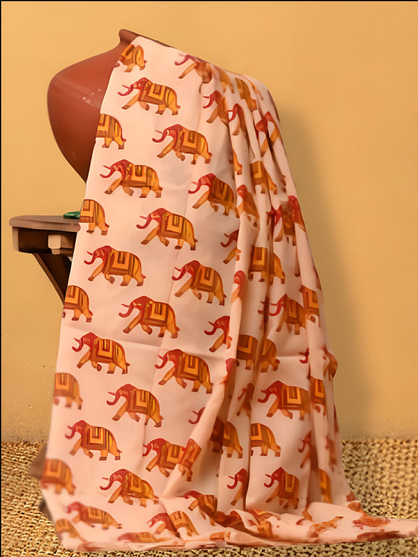 Indiehaat | Hand Dyed Khadi Cotton Saree Yellow