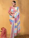 Indiehaat | Hand Dyed Khadi Cotton Saree Multicolor