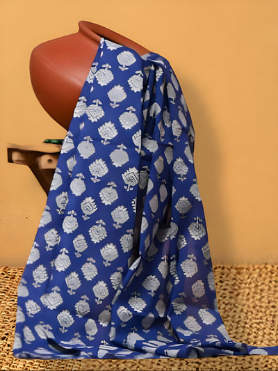 Indiehaat | Hand Dyed Khadi Cotton Saree White