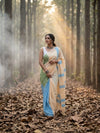 Indiehaat | Hand Dyed Khadi Cotton Saree Multicolor