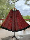 Indiehaat | Ajrakh Print Cotton Lehanga Skirt Red