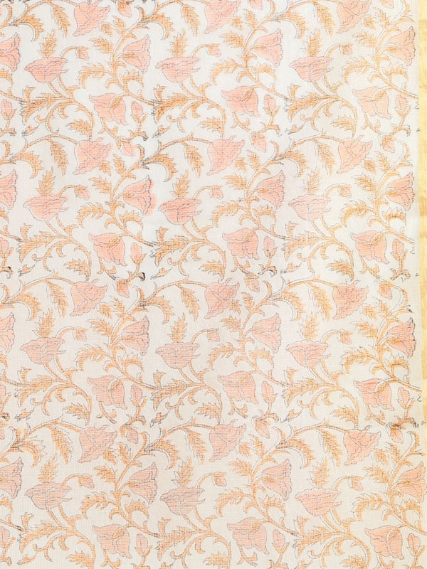 Indiehaat | Pure Kota Doria Blockprint Suit Brown