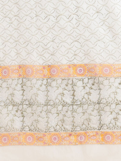 Indiehaat | Pure Kota Doria Blockprint Suit Green