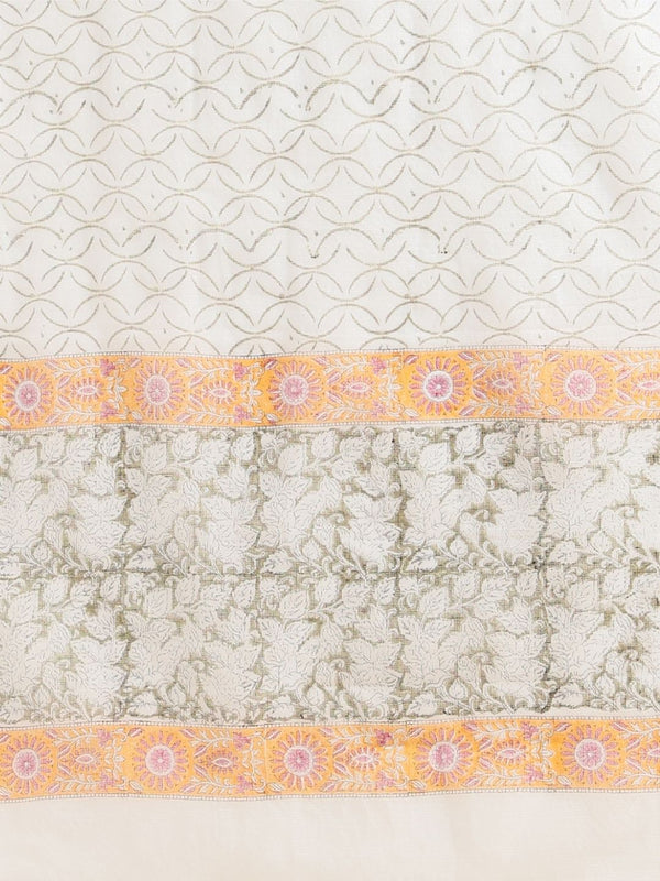 Indiehaat | Pure Kota Doria Blockprint Suit Green