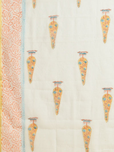 Indiehaat | Pure Kota Doria Blockprint Suit White