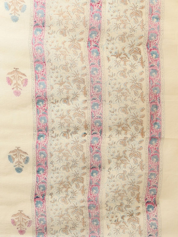 Indiehaat | Pure Kota Doria Blockprint Suit Brown