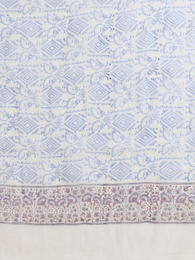 Indiehaat | Pure Kota Doria Blockprint Suit Blue