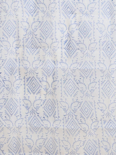 Indiehaat | Pure Kota Doria Blockprint Suit Blue