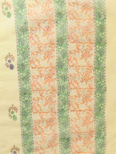 Indiehaat | Pure Kota Doria Blockprint Suit Yellow