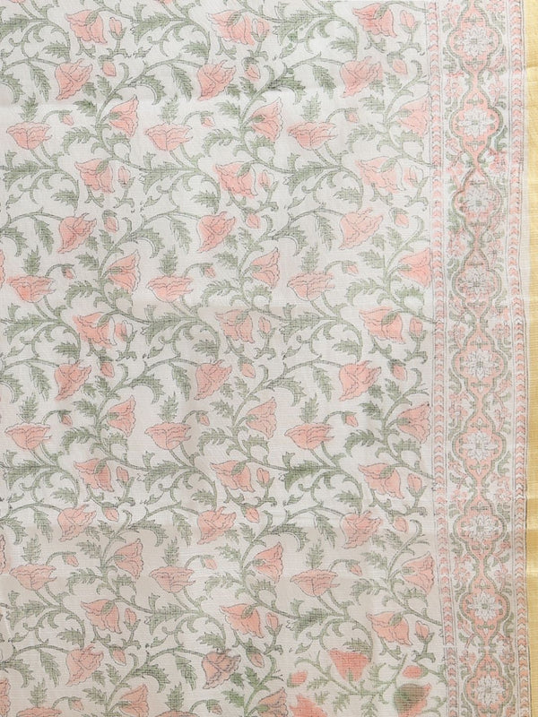 Indiehaat | Pure Kota Doria Blockprint Suit Multicolor