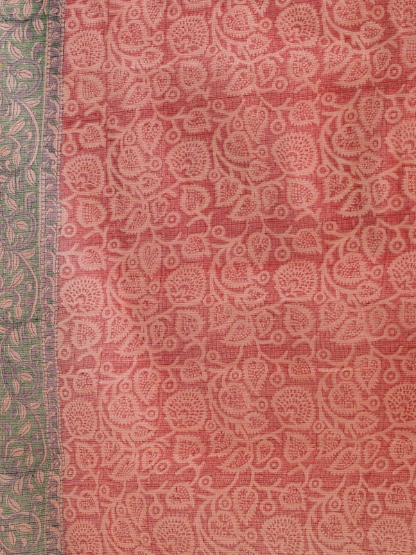 Indiehaat | Pure Kota Doria Blockprint Suit Red