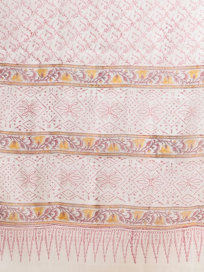 Indiehaat | Pure Kota Doria Blockprint Suit Pink
