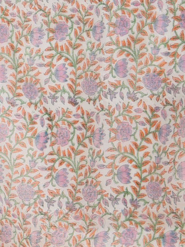 Indiehaat | Pure Kota Doria Blockprint Suit Purple