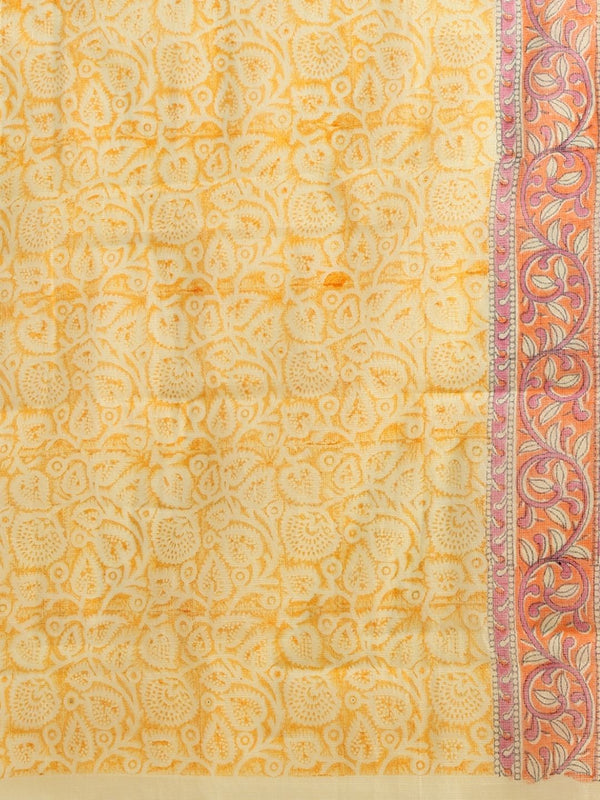 Indiehaat | Pure Kota Doria Blockprint Suit Yellow