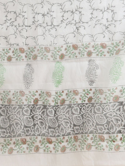 Indiehaat | Pure Kota Doria Blockprint Suit Black & White