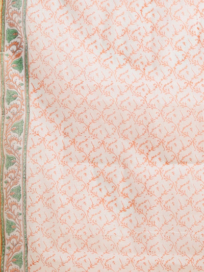 Indiehaat | Pure Kota Doria Blockprint Suit Orange