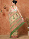 Indiehaat | Kota Doria Hand Block Print Multicolor Saree