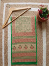 Indiehaat | Kota Doria Hand Block Print Multicolor Saree