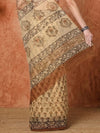 Indiehaat | Kota Doria Hand Block Print Multicolor Saree