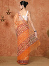 Indiehaat | Kota Doria Hand Block Print Multicolor Saree